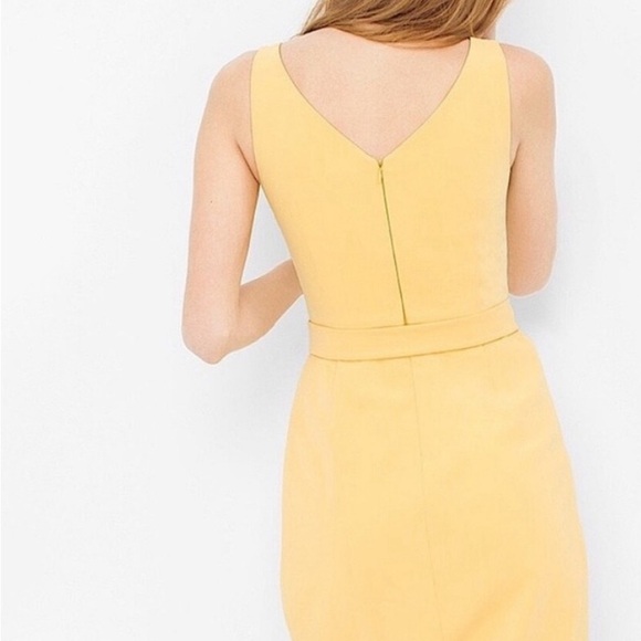 WHBM Yellow Split front Sheath Dress size 8 (399) - Picture 16 of 16
